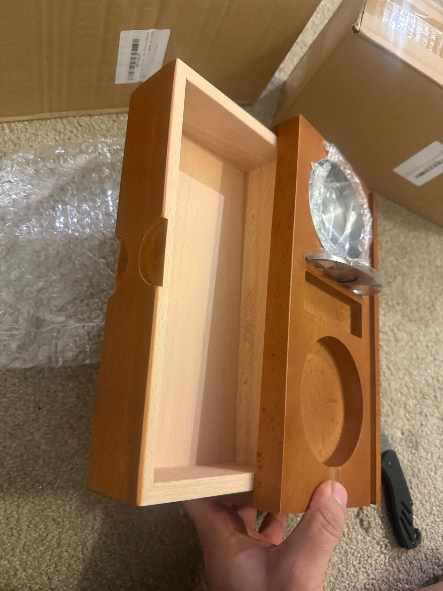 Wooden Cigar Ashtray with Cutters and Phone/Tablet Holder - photo 5
