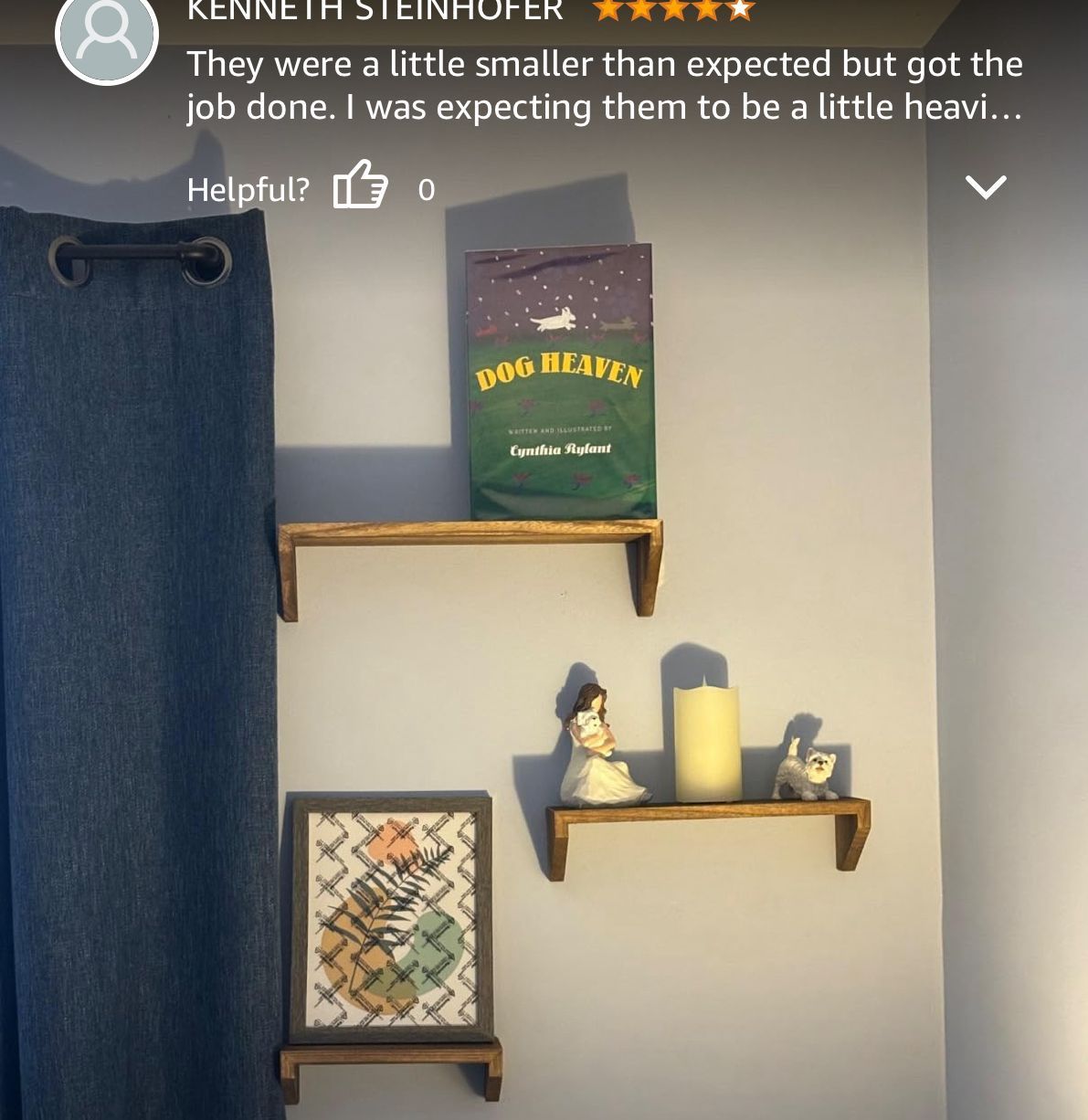 3 Floating Shelves Wall Mounted Solid Wood Shelf Set - photo 4