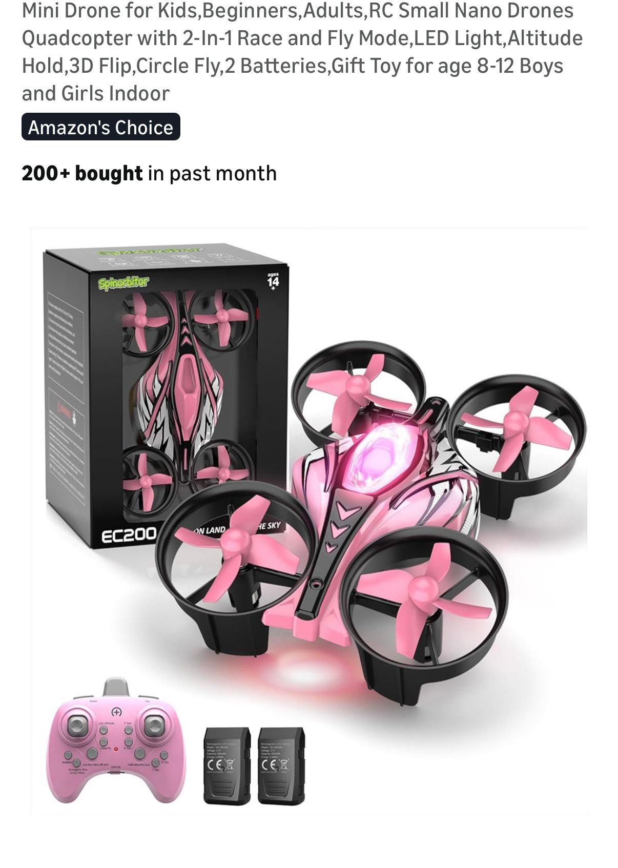 Mini Drone for Kids, Beginners, Adults with 2 Batteries - photo 3