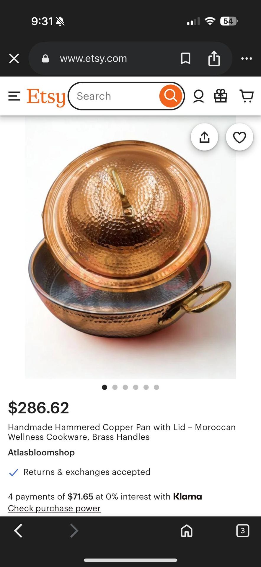 Handmade Turkish Copper Roasting Pan and Pot - photo 4