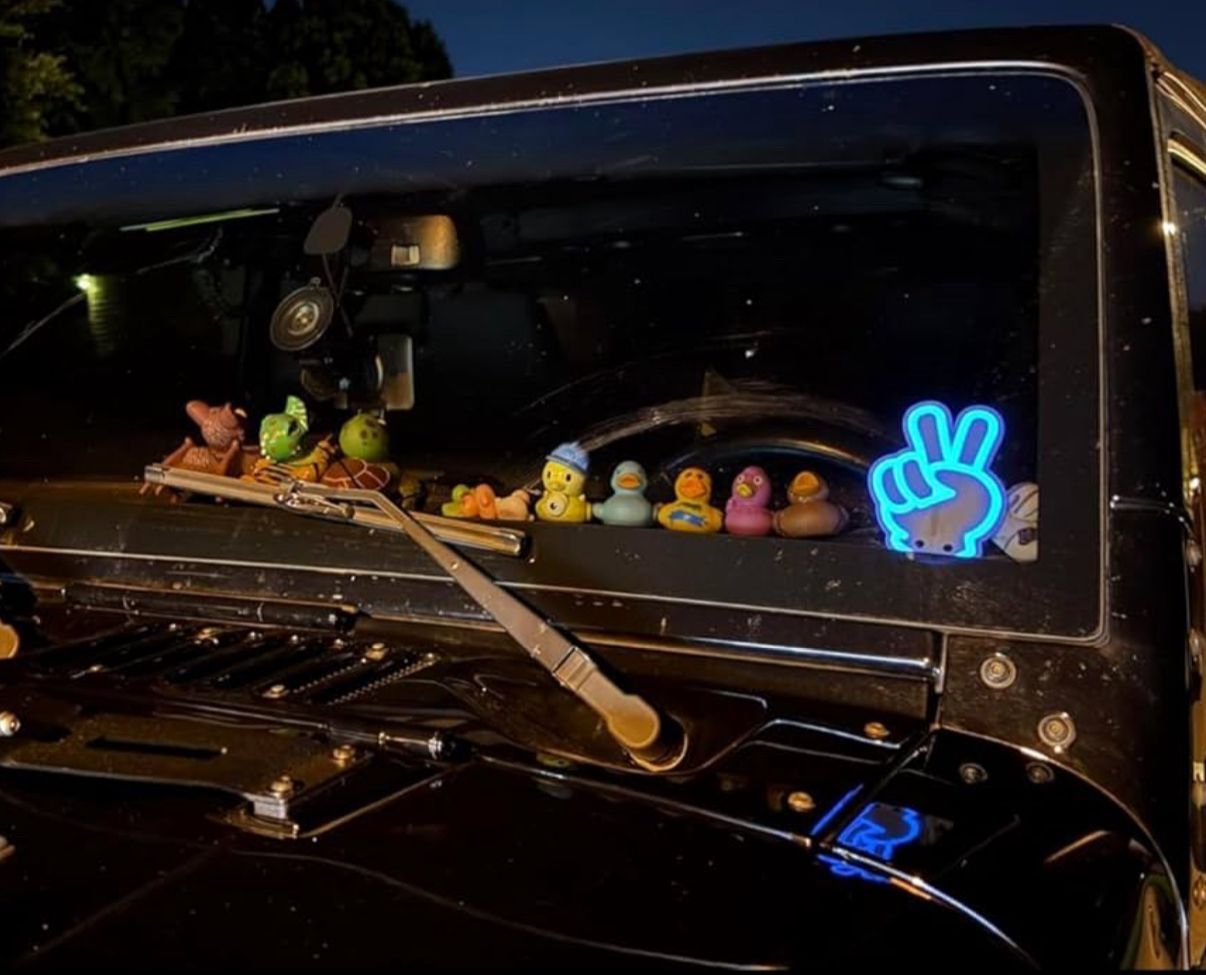 Peace-Sign Wave LED Light for Jeep and Cars