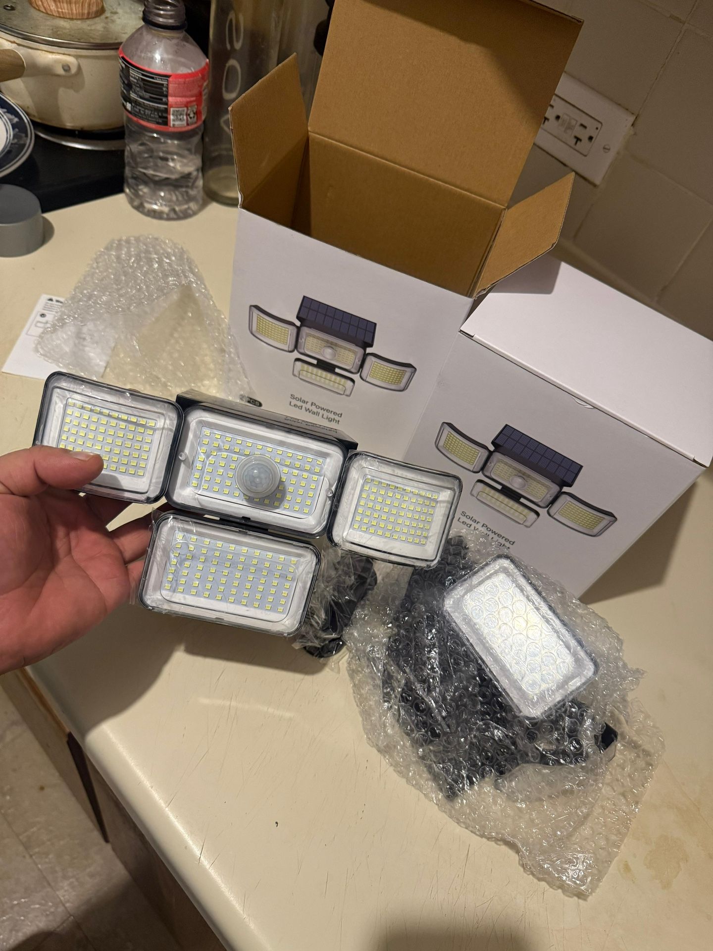 2 Pack Solar Lights Outdoor Waterproof 288 LED Motion Sensor