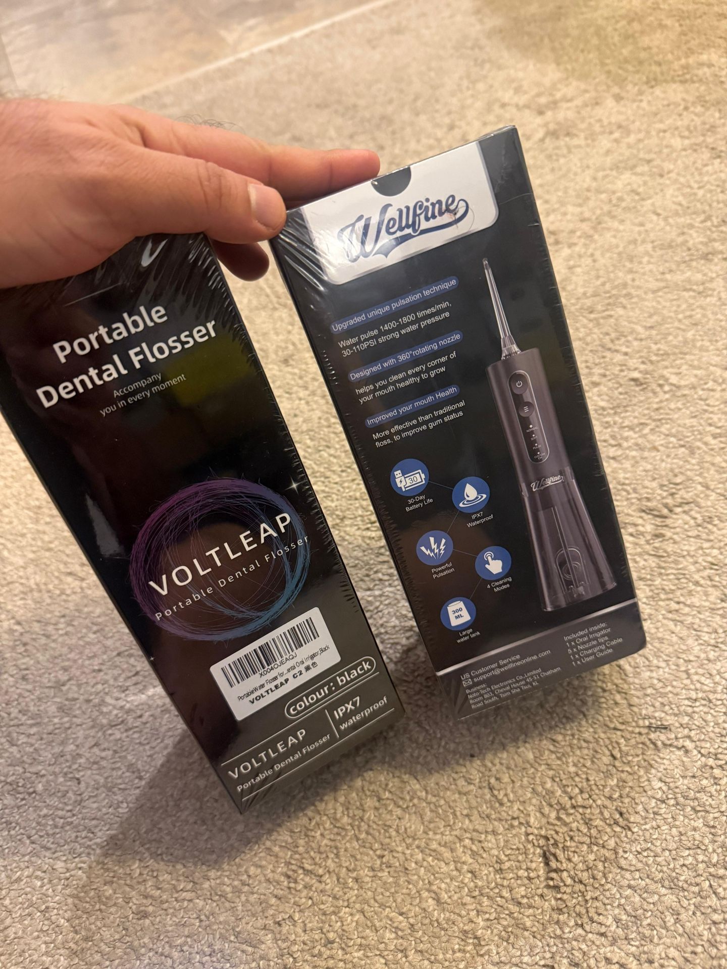 WELLFINE Portable Cordless Water Dental Flosser
