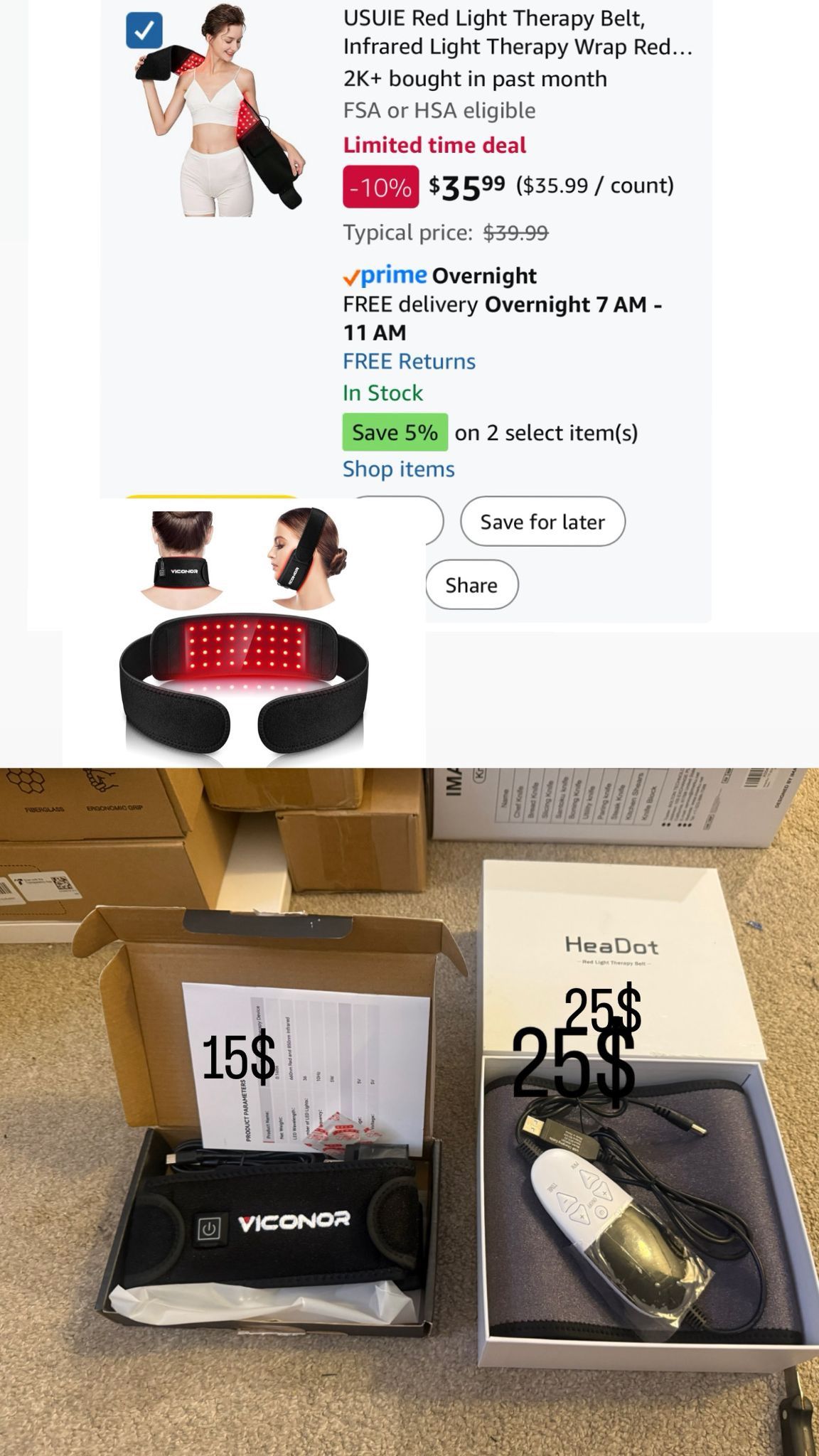 Red Light Therapy Wrap Belt 100 LEDs Infrared Pain Relief