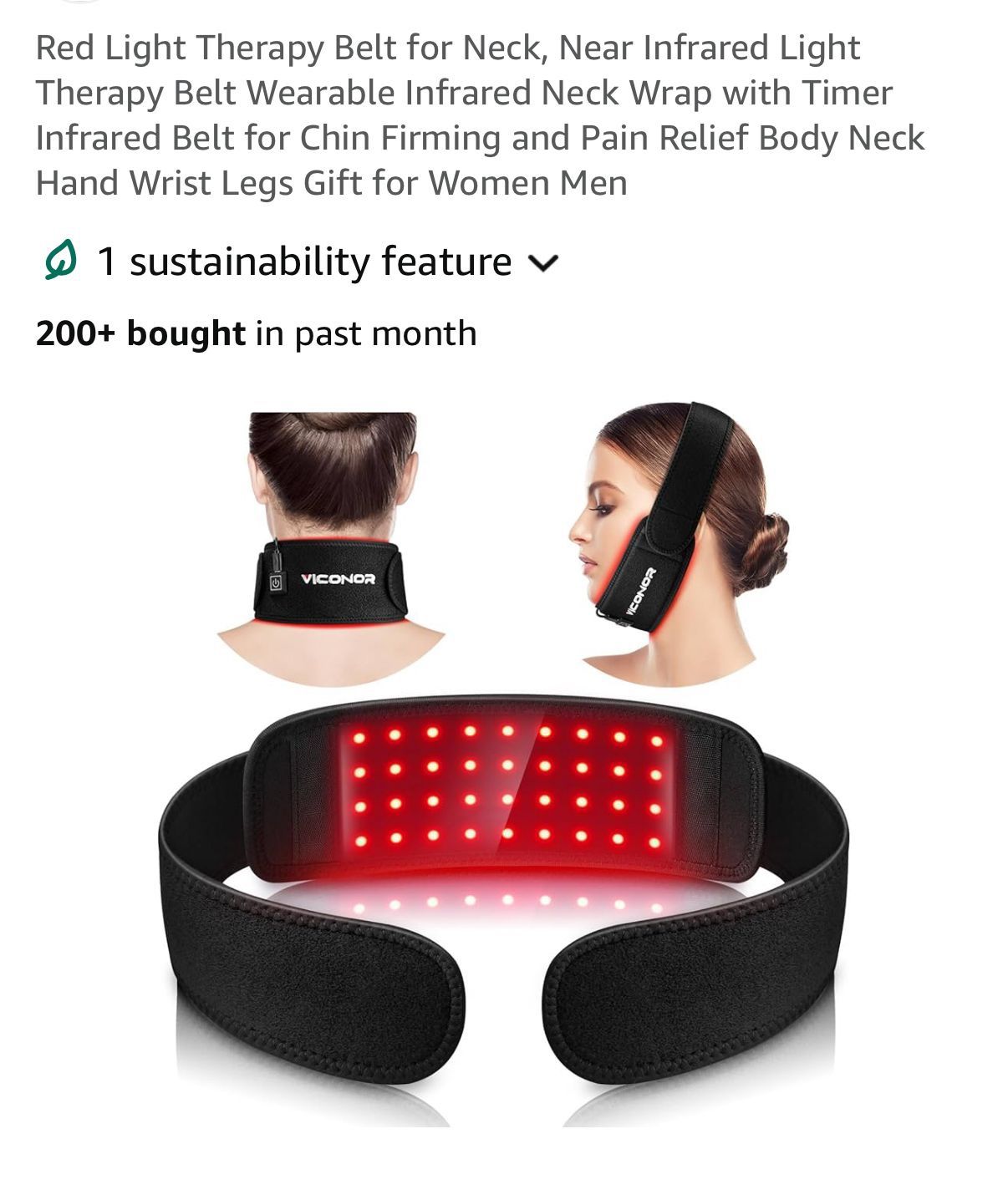 Red Light Therapy Wrap Belt 100 LEDs Infrared Pain Relief - photo 5