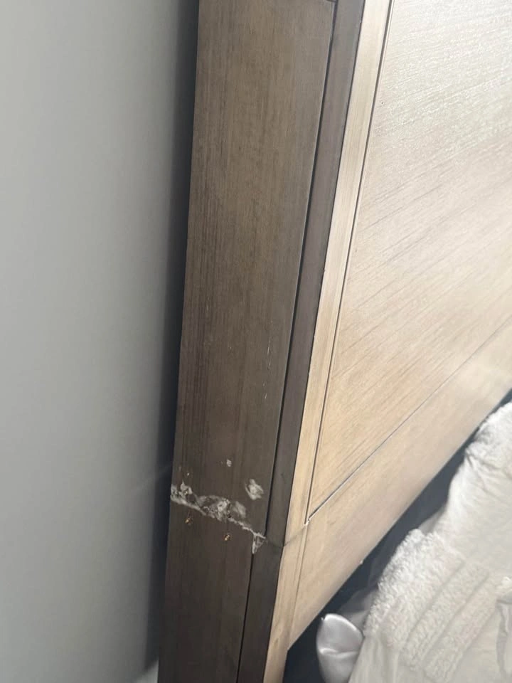 Wood Queen Bed and mattress - photo 4