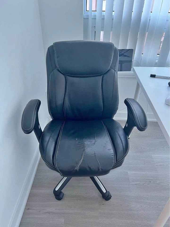 Black Faux Leather Executive Office Chair