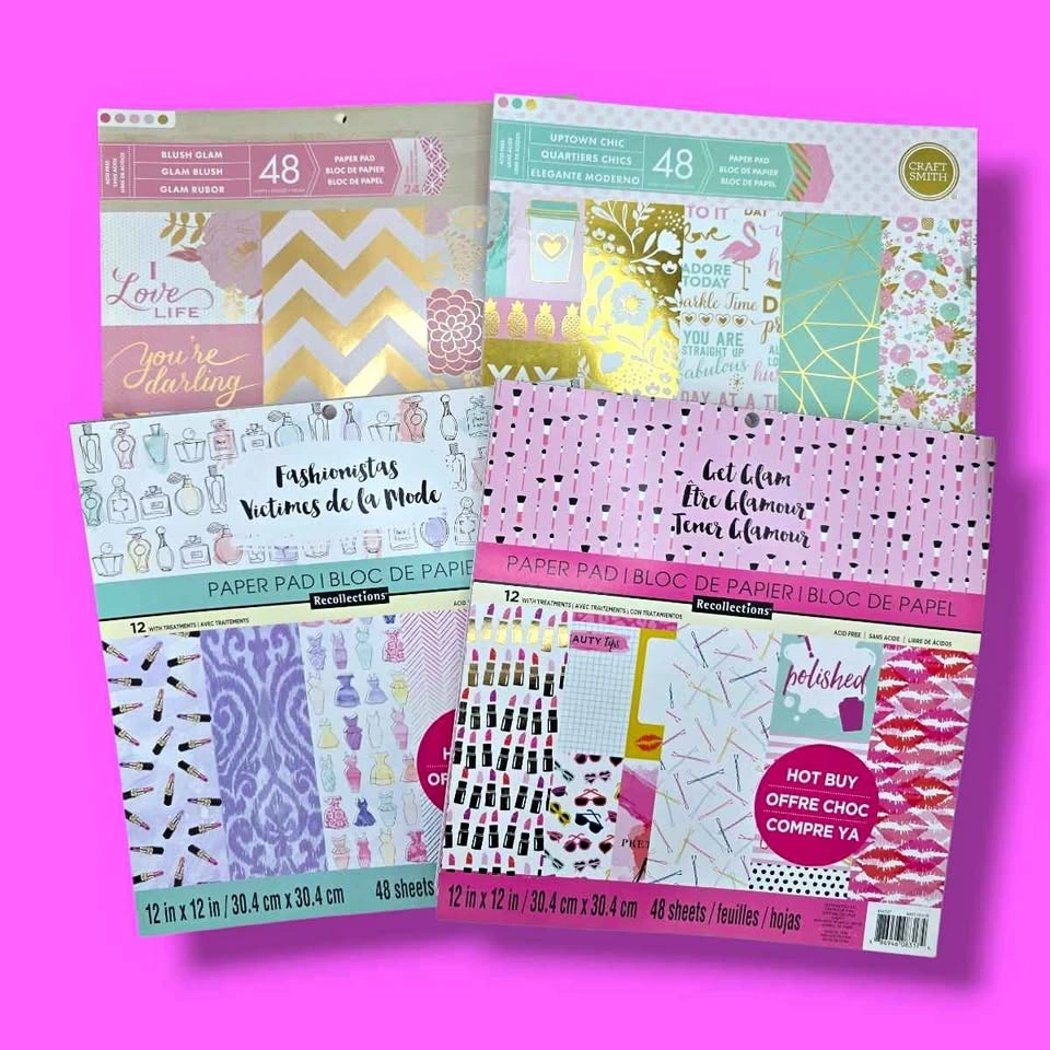Recollections Craft Smith 12x12 Paper Pads - 4 Pack