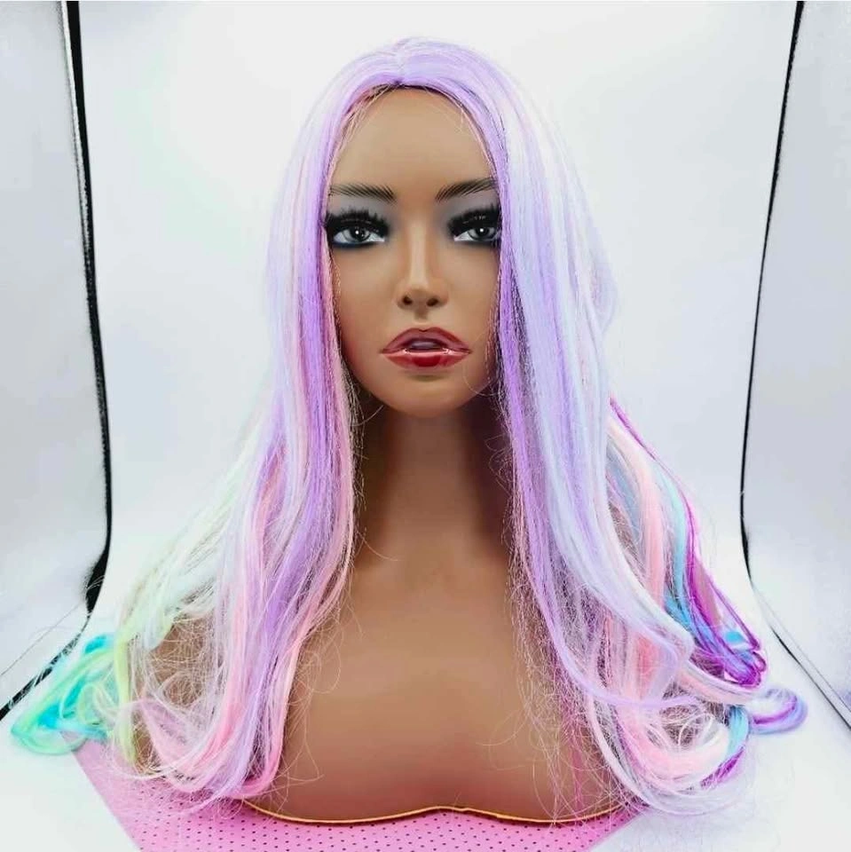 Leg Avenue Pastel Rainbow Long Wavy Synthetic Wig - photo 4
