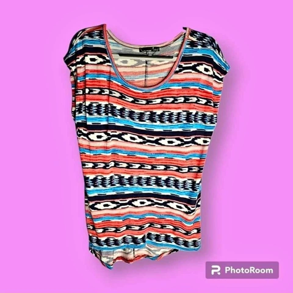 Dex Women's Aztec Southwestern Print Sleeveless Top Size Large