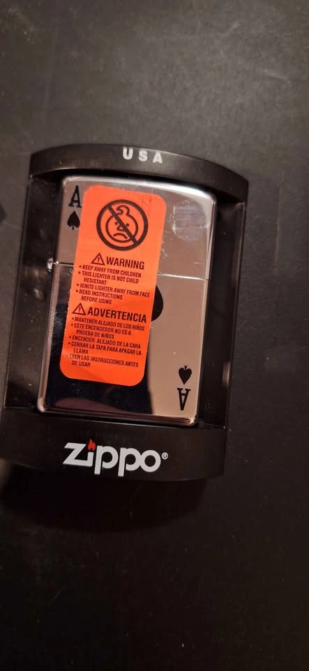 Zippo Ace of Spades Chrome Lighter - photo 4