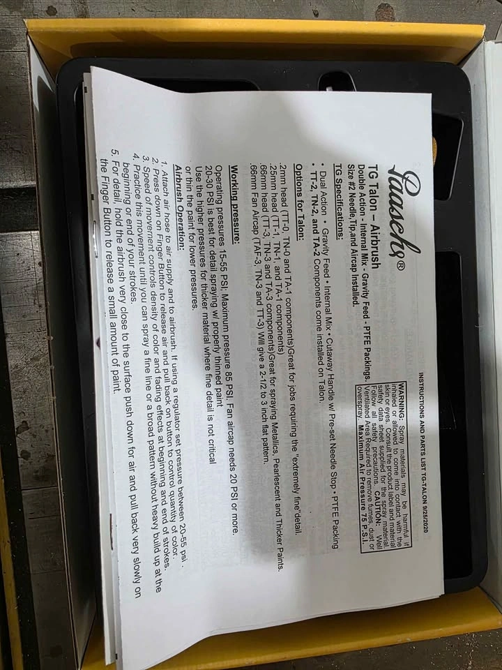 Paasche TG Talon Gravity Feed Airbrush Set - photo 3