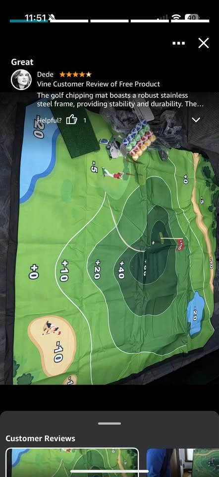 6ftx6ft Golf Chipping Game with Mat, 20 Balls, and Clubs - photo 4
