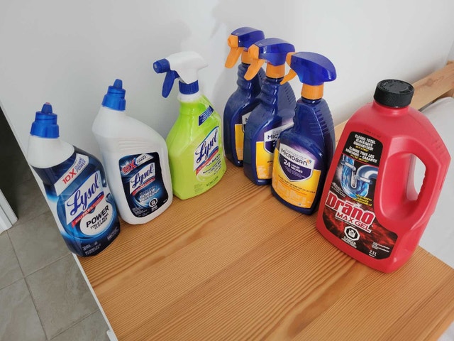 Bathroom and toilet cleaner and Drano