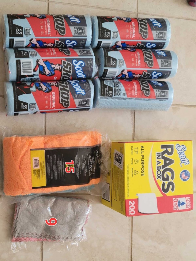 Scott Shop Towels and Rags Cleaning Bundle