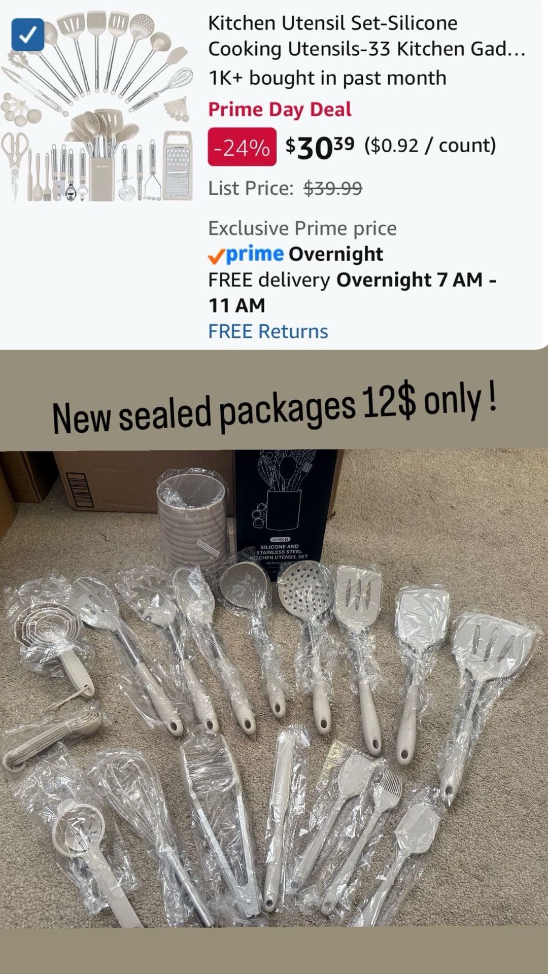 26 Piece Silicone Kitchen Utensils Set