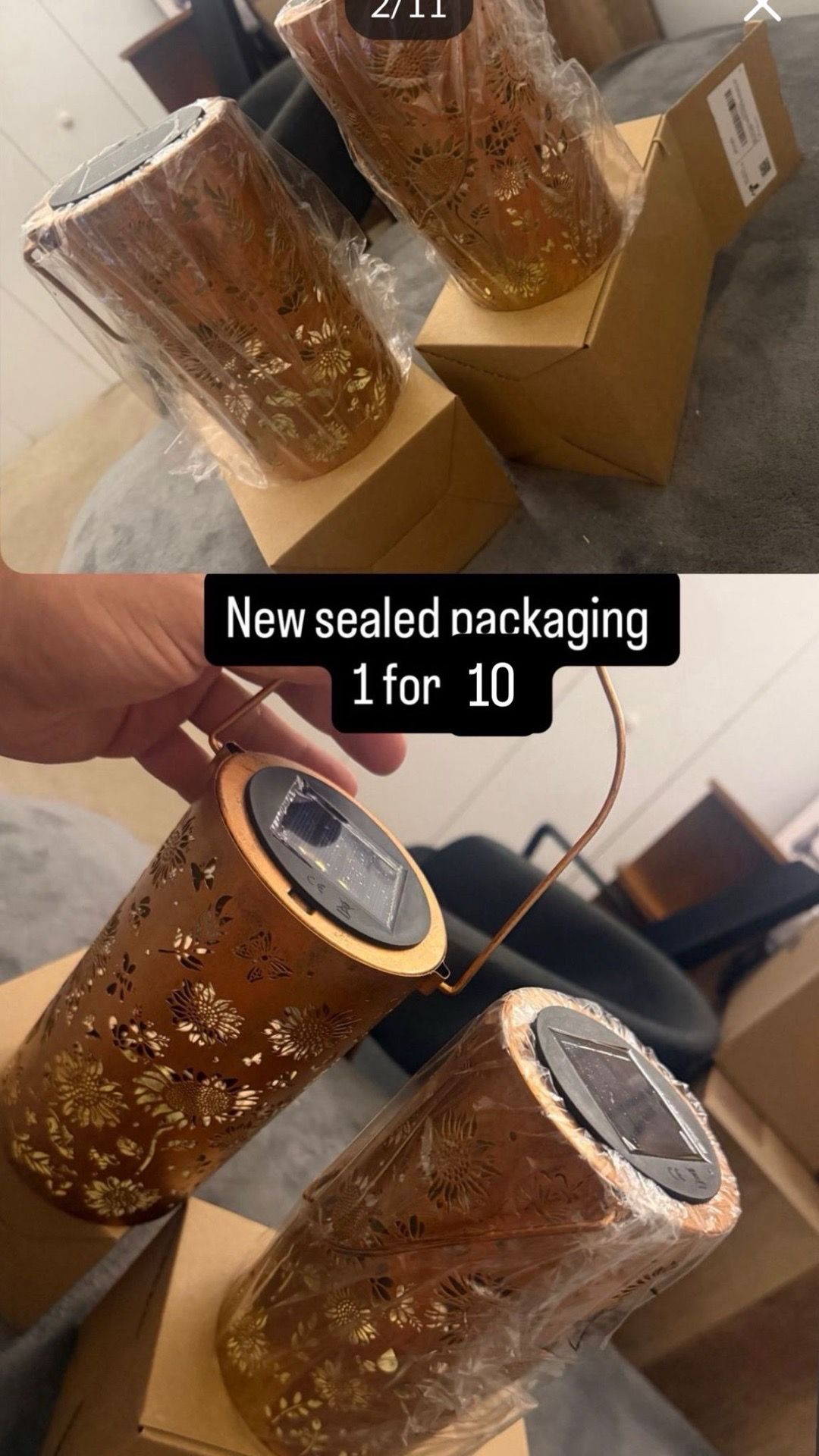Sunflower Solar Lanterns Outdoor Waterproof with Shepherd Hook