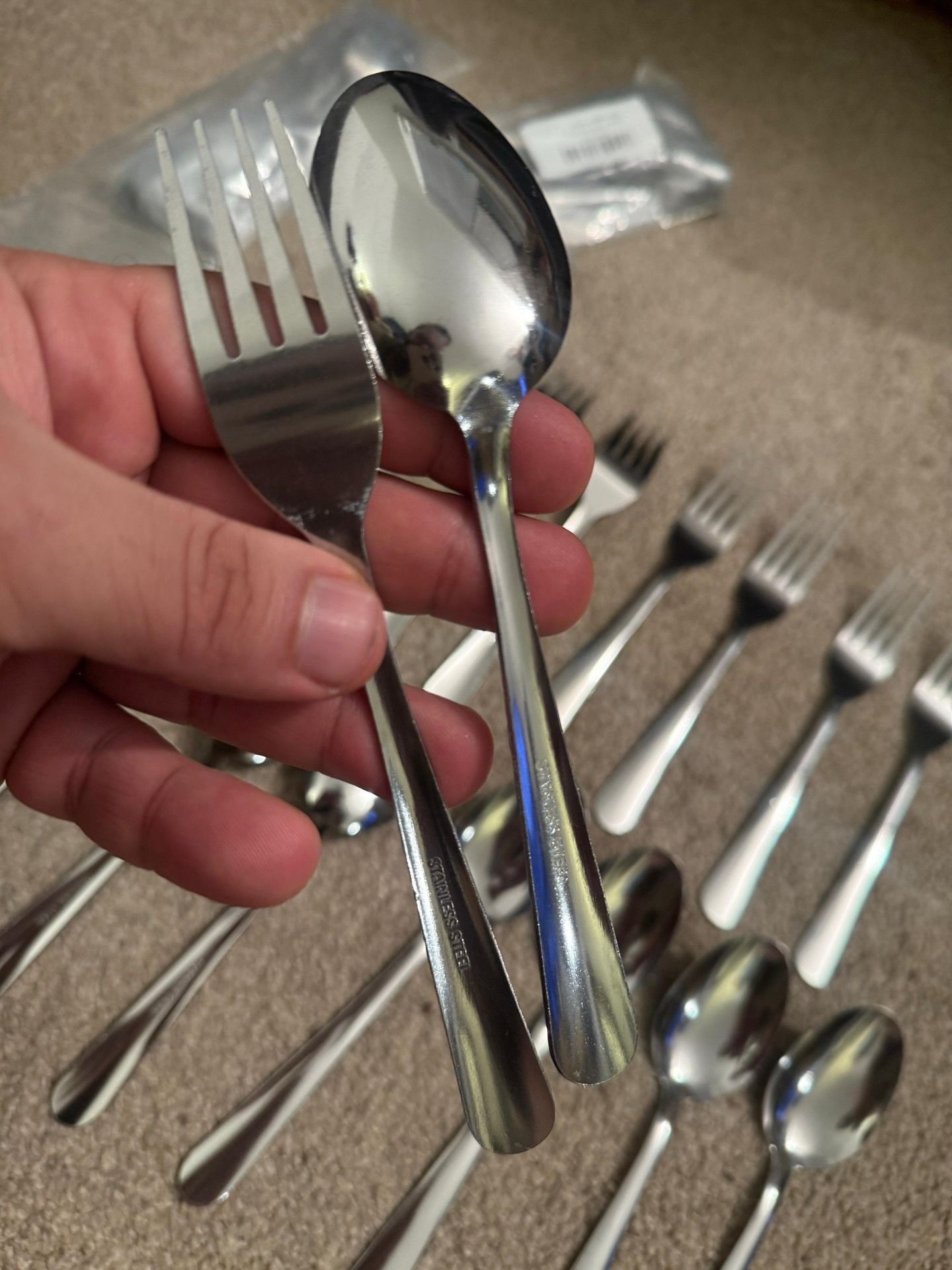 16-Piece Stainless Steel Silverware Set - Forks and Spoons - photo 2