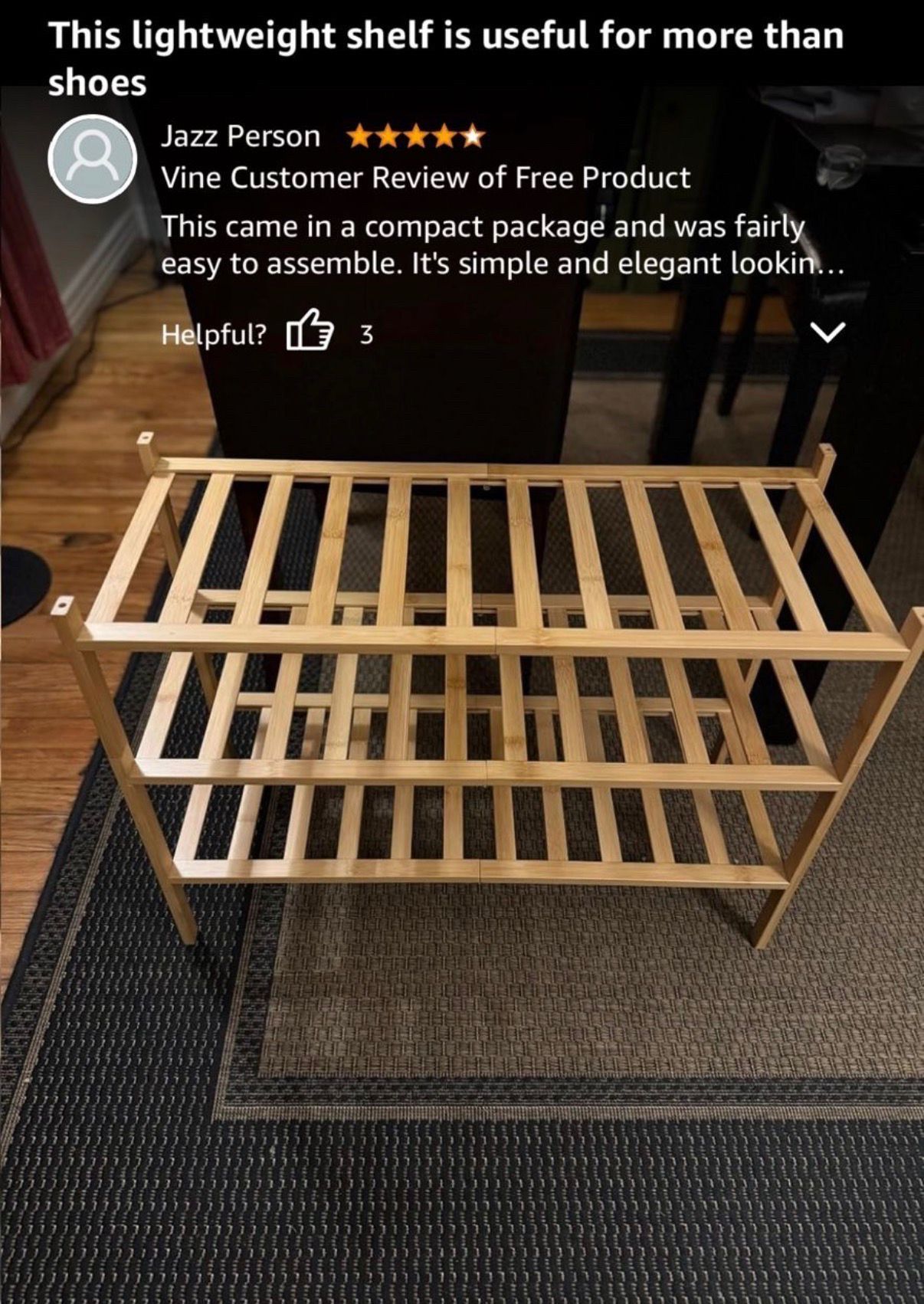 3-Tier Bamboo Shoe Rack Storage Organizer