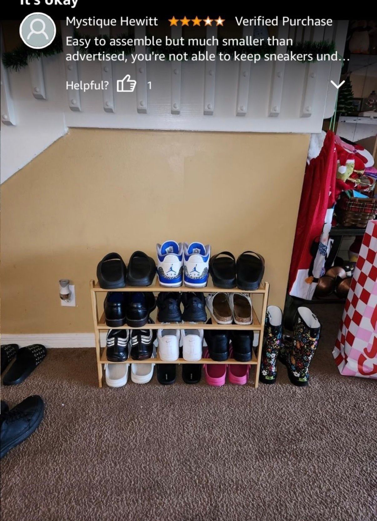 3-Tier Bamboo Shoe Rack Storage Organizer - photo 5