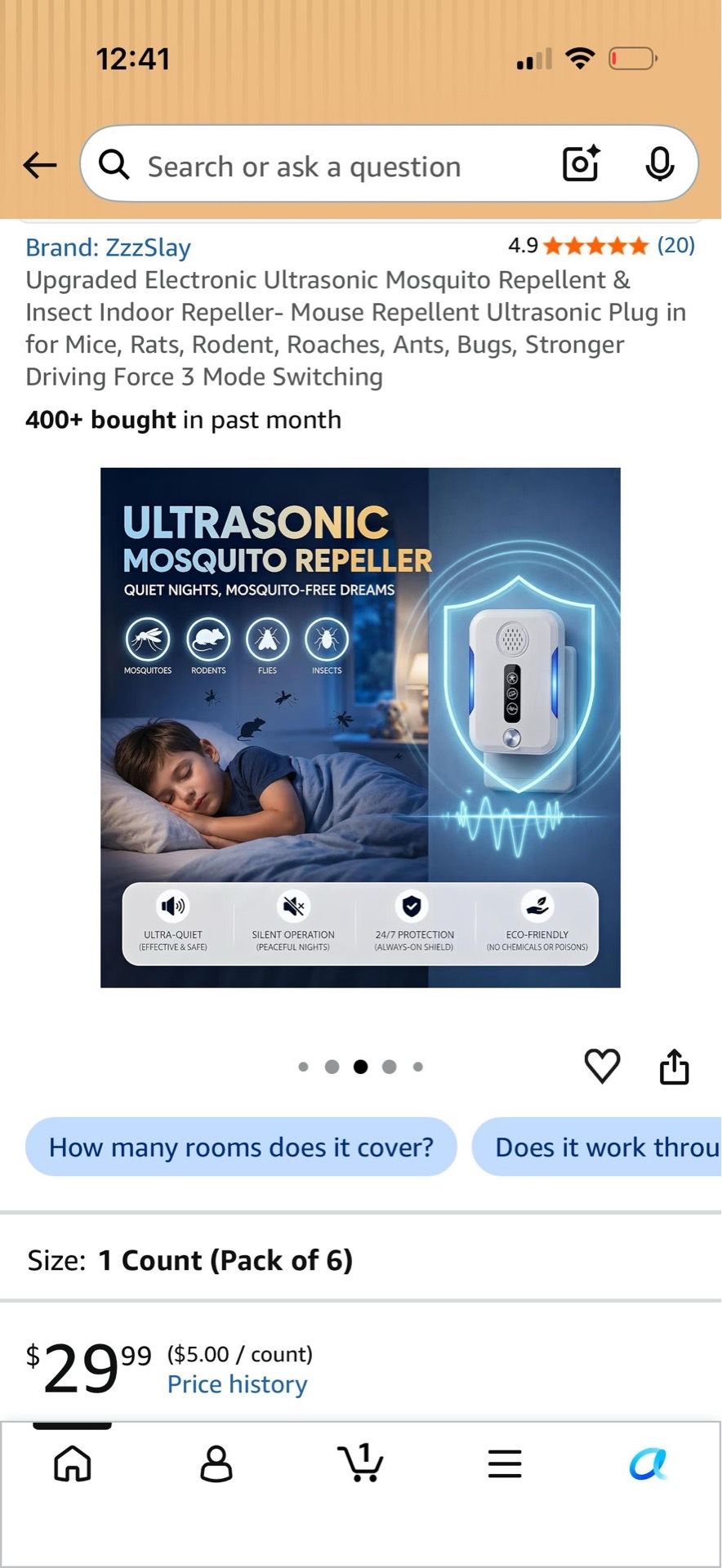 Ultrasonic Mosquito & Insect Repellent Plug-in - photo 4