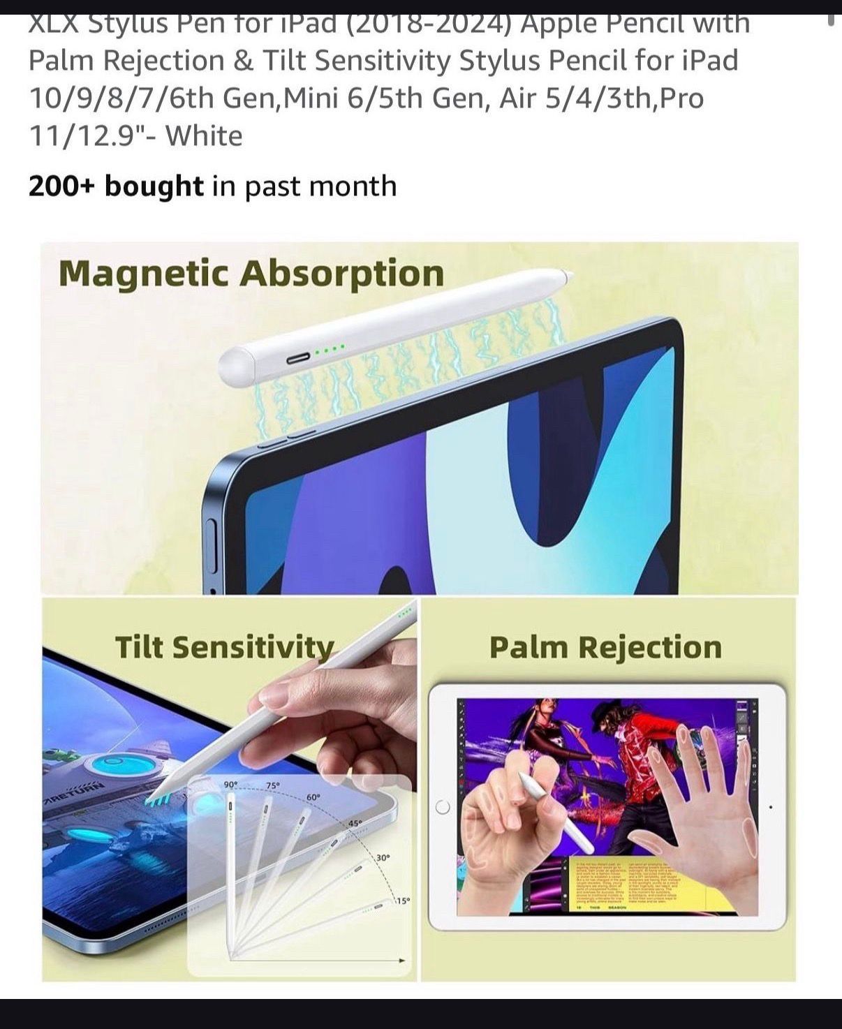 Stylus Pen for iPad 6th-11th Gen - Fast Charge Active Pencil - photo 5