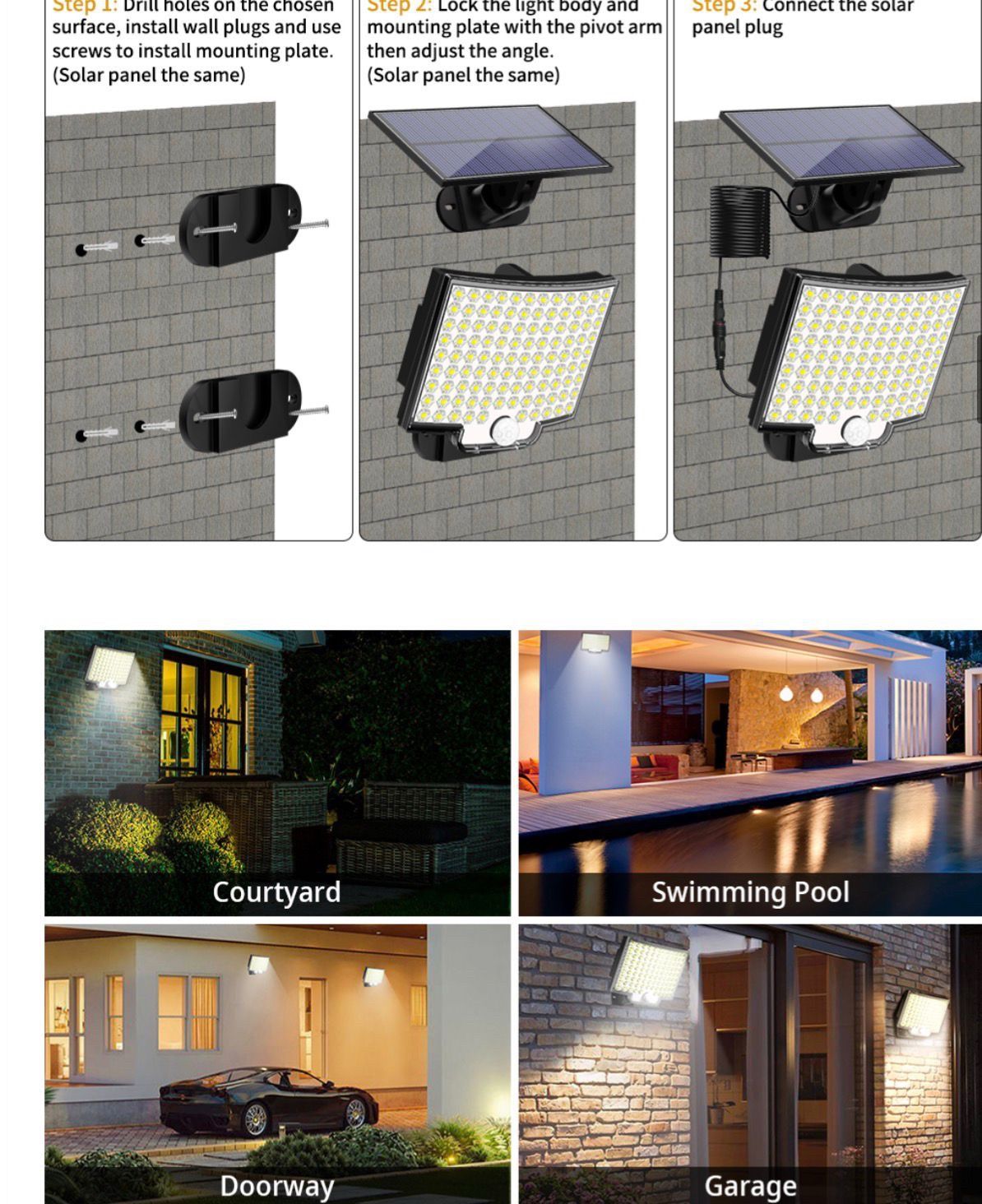 234 LED Outdoor Solar Motion Sensor Light with Remote - photo 2