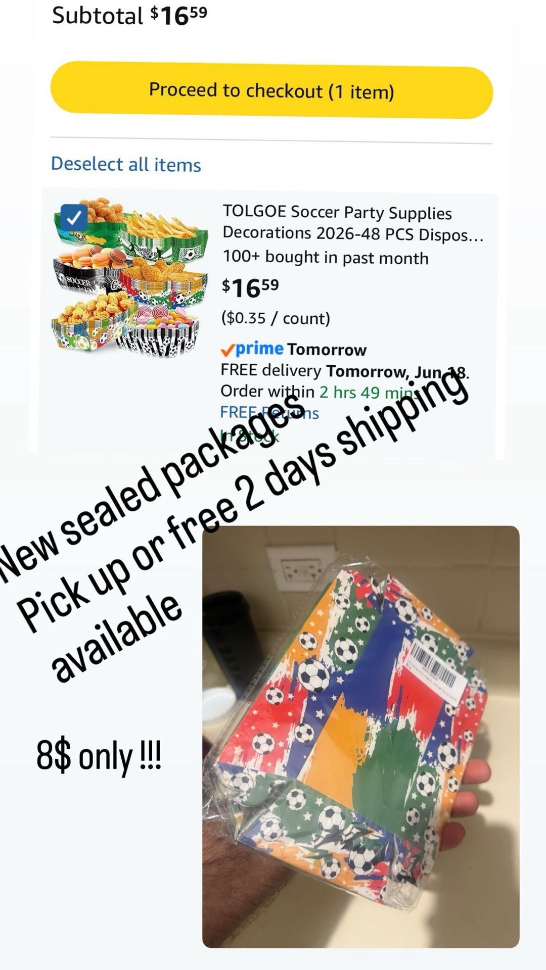 Soccer Party Supplies 48 PCS Disposable Paper Food Trays