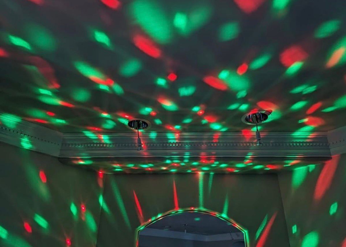 Rechargeable Mini RGB Sound Activated Disco Ball Party Lights - photo 2