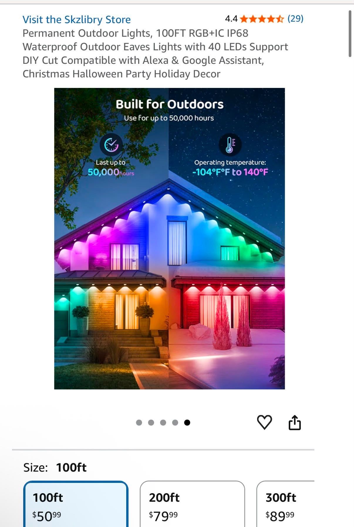 104FT Permanent Outdoor RGB Smart Lights - photo 5