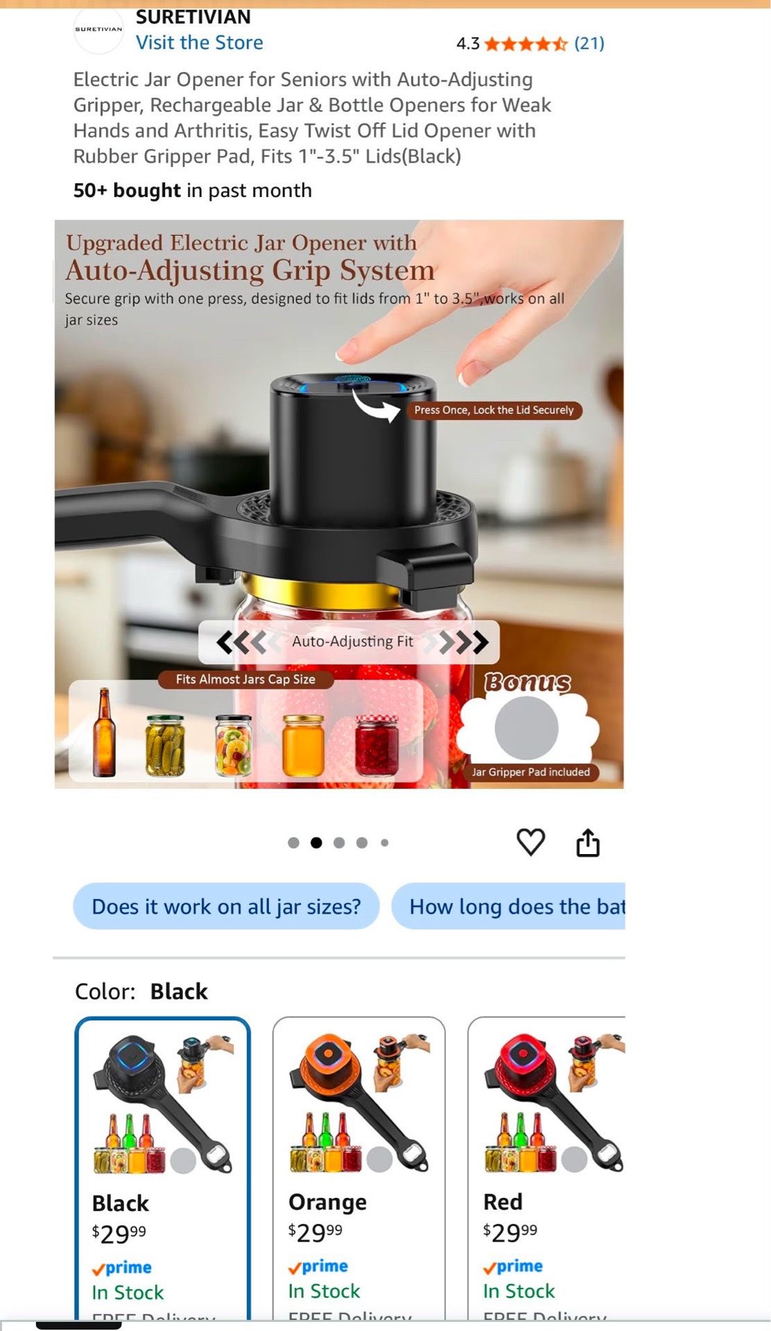 Electric Jar Opener for Seniors, Rechargeable, Arthritis Aid - photo 4