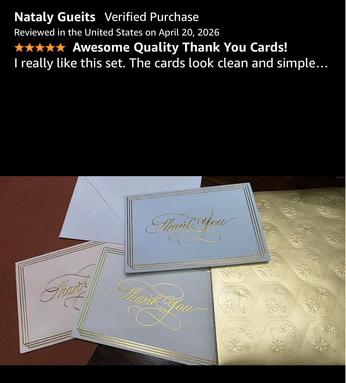 100-Pack Thank You Cards with Envelopes and Stickers - photo 3
