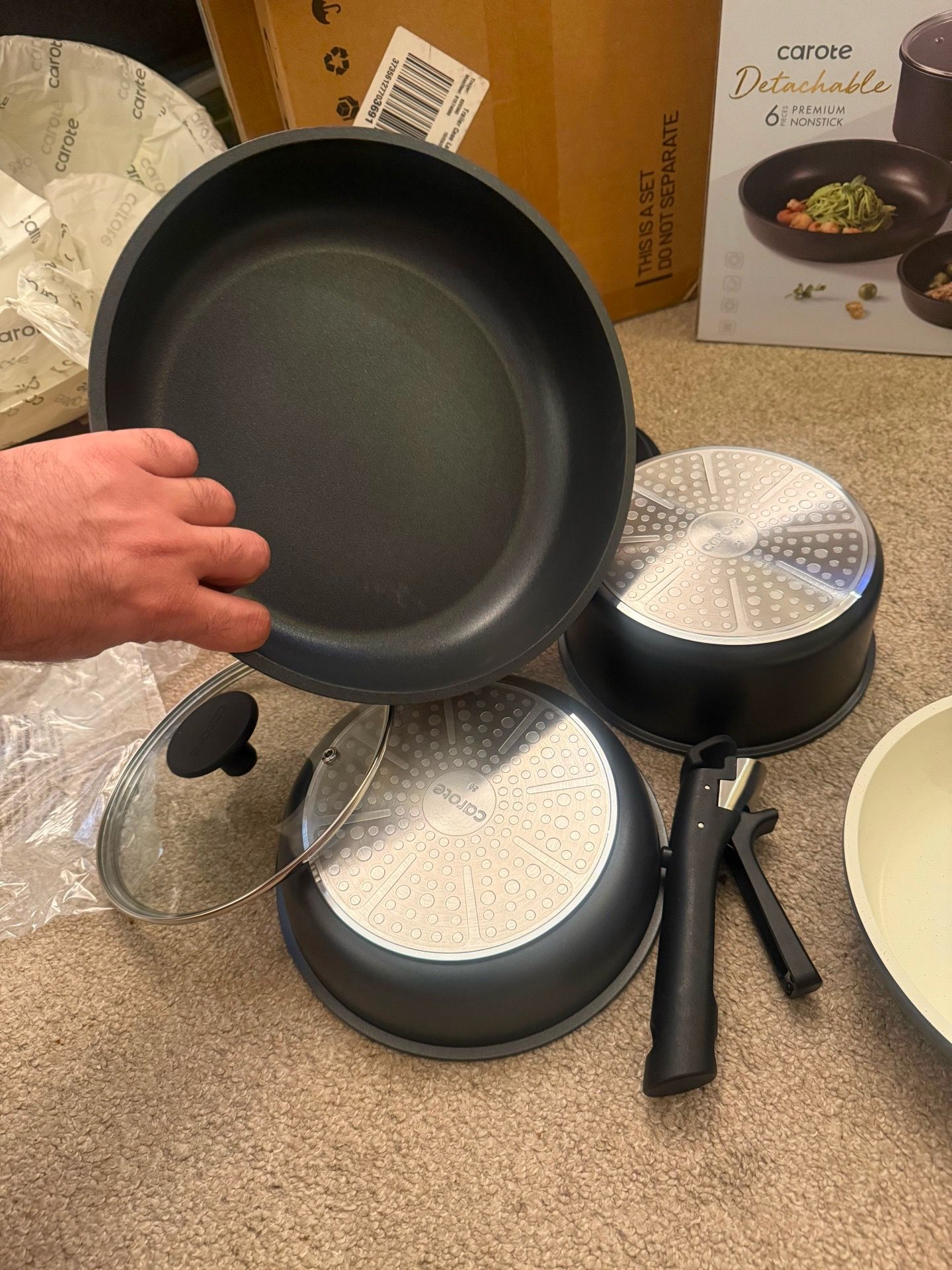 Nonstick Cookware Set with Detachable Handles - photo 5