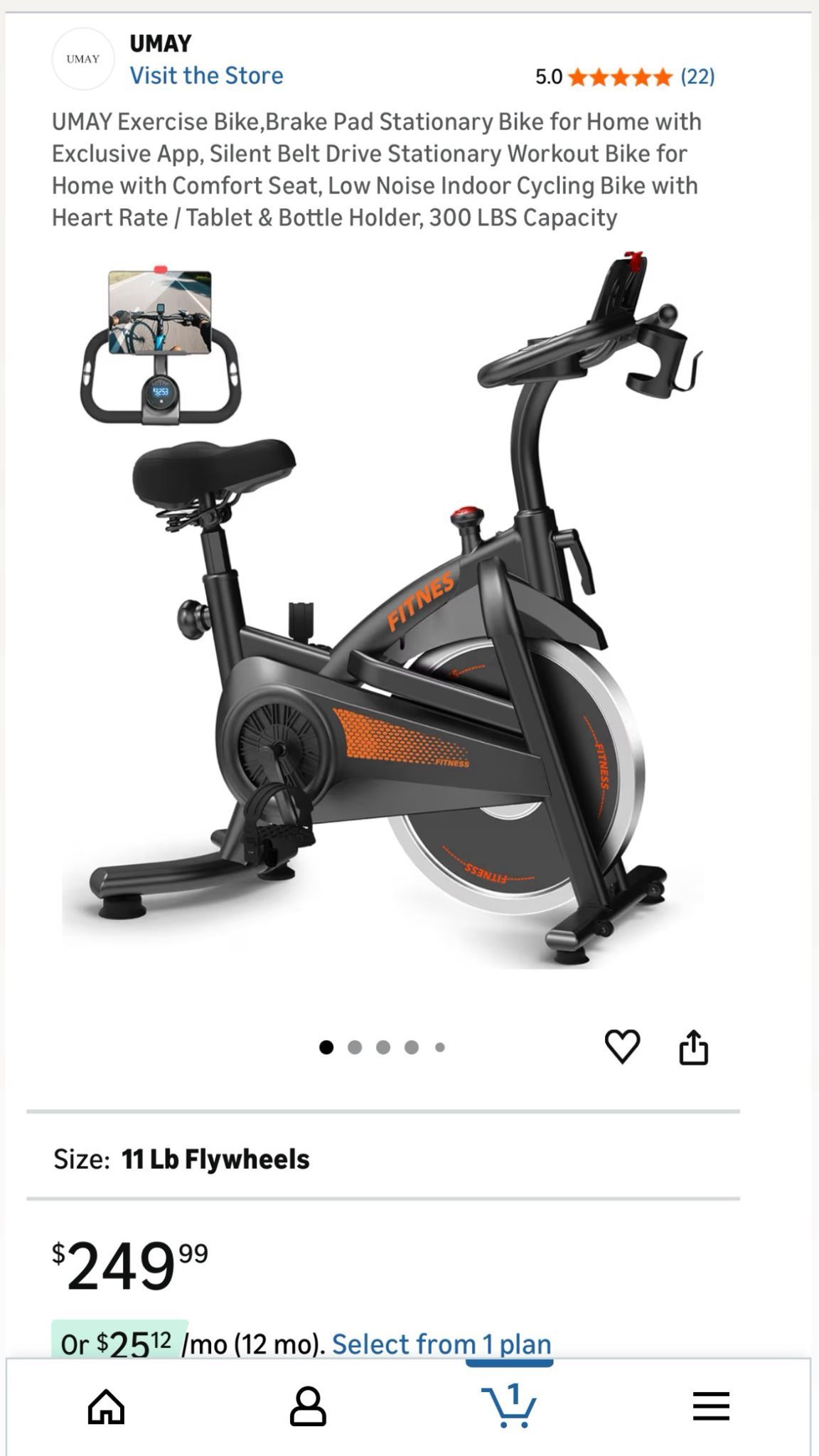 Exercise Bike for Home, Stationary Bike with 300lb Capacity - photo 3