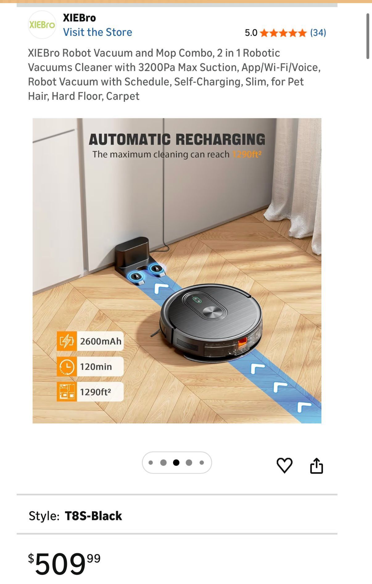 XIEBro Robot Vacuum and Mop Combo - photo 5
