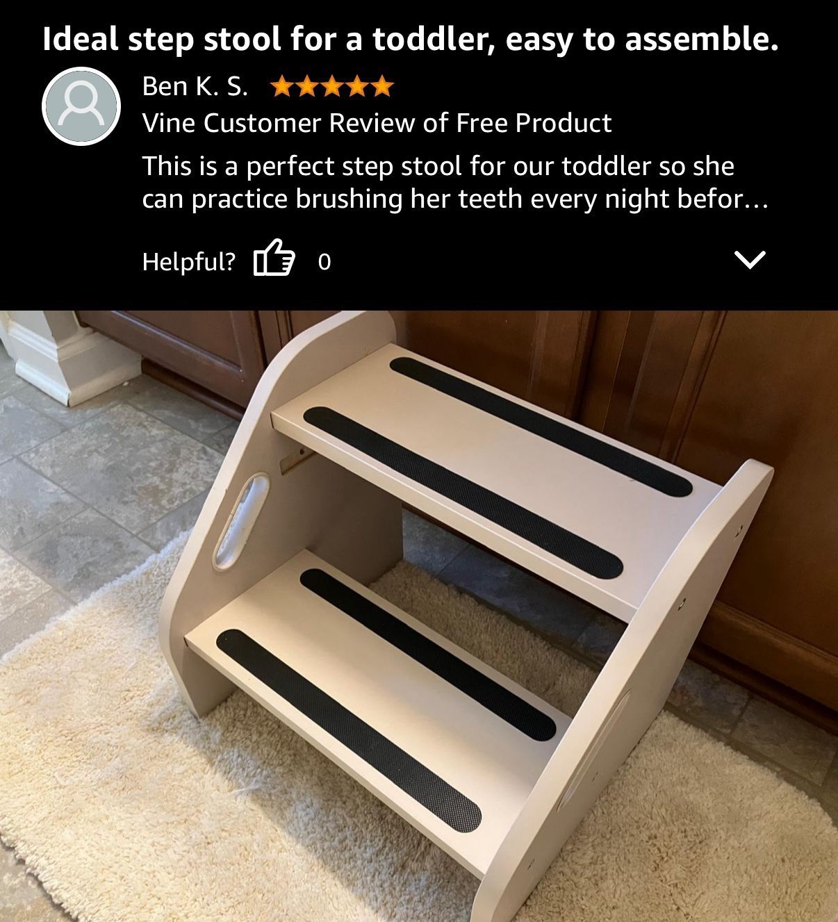 Wooden Toddler Step Stool with Handles