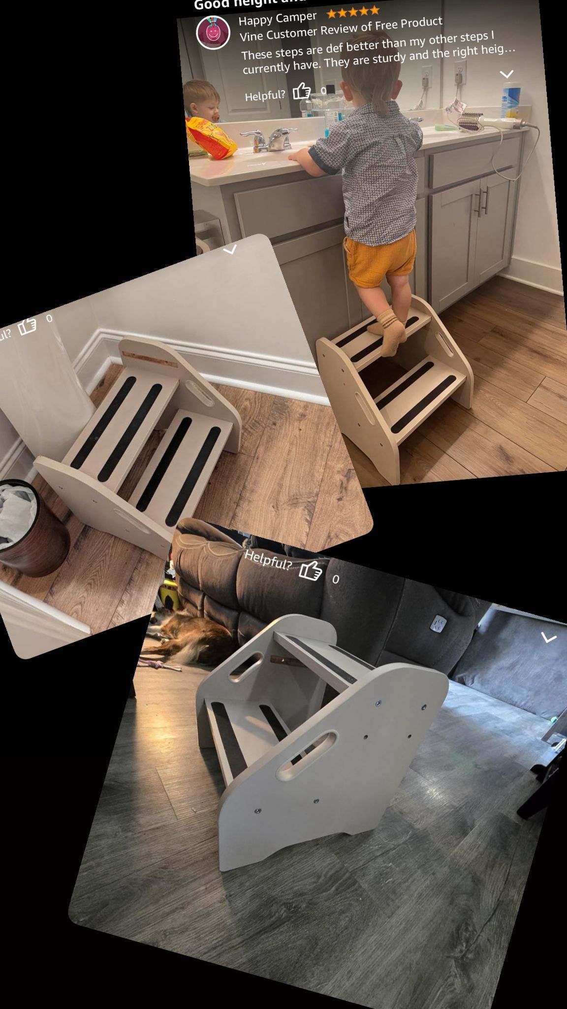 Wooden Toddler Step Stool with Handles - photo 4