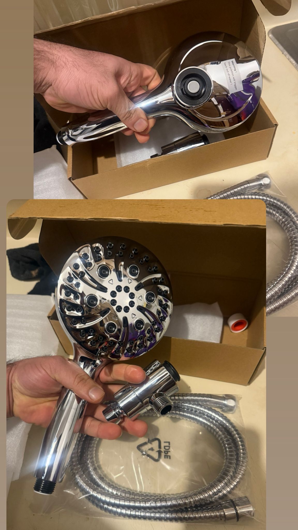 10-Spray Filtered Handheld Shower Head with Magnetic Docking - photo 2