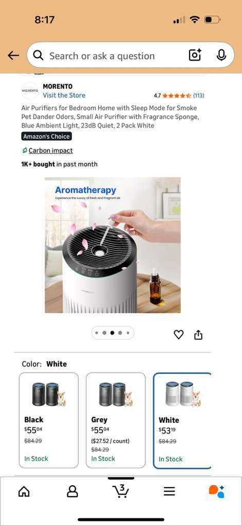 Air Purifier for Bedroom with Sleep Mode and HEPA Filter - photo 3