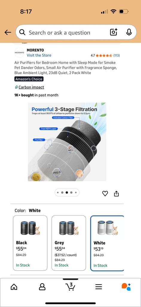 Air Purifier for Bedroom with Sleep Mode and HEPA Filter - photo 5