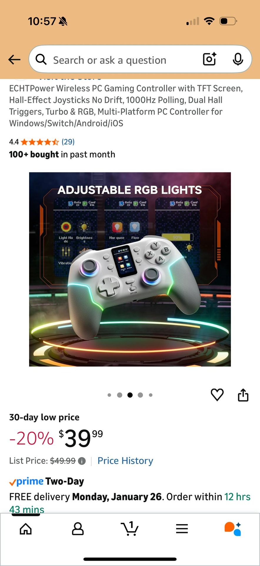 Wireless PC Gaming Controller with TFT Screen & Hall-Effect - photo 4