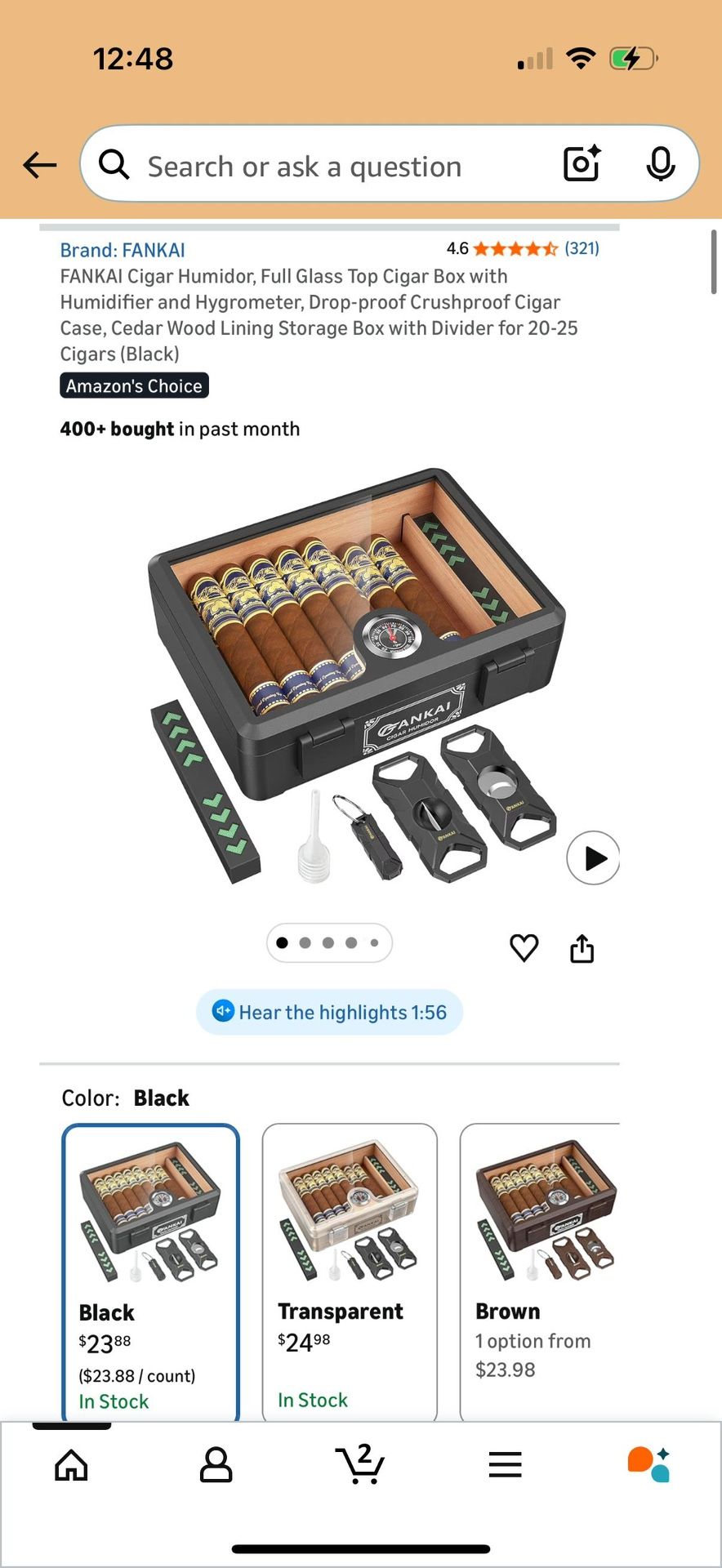 Humidor and Wooden Ashtray Set - photo 4