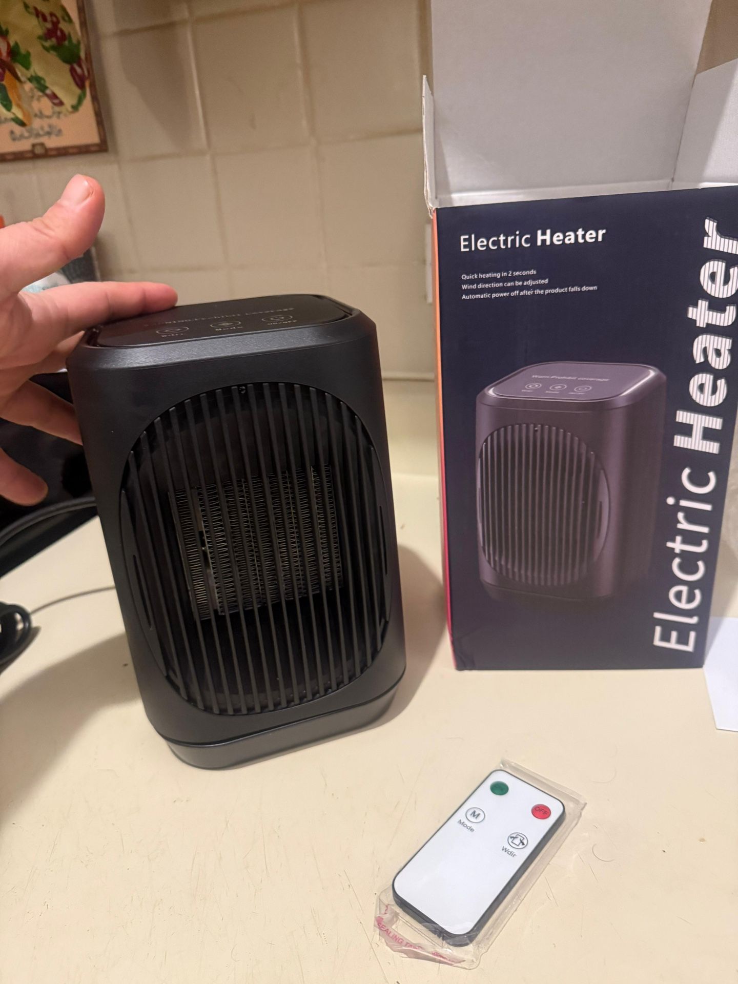 Portable Electric Space Heater with Remote and Oscillation