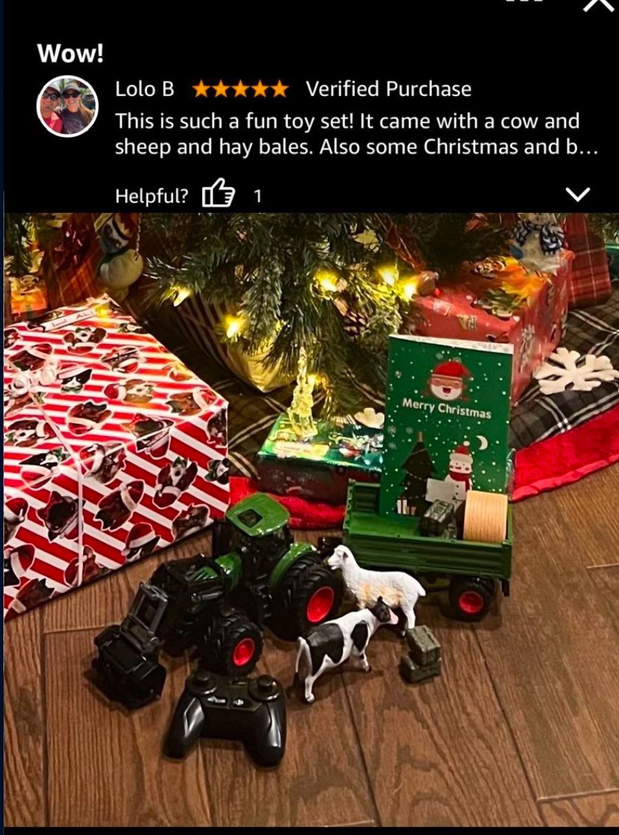 Remote Control Tractor Toy Set with Truck and Trailer - photo 4