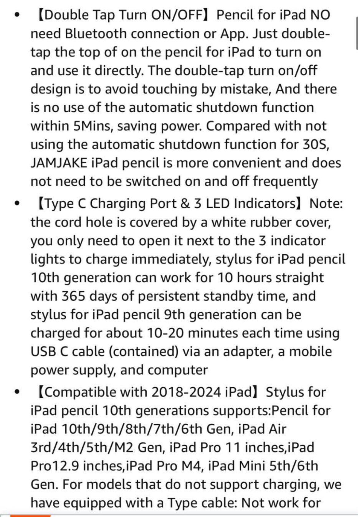 Stylus Pen for iPad 2018-2025 with Tilt & Palm Rejection - photo 3