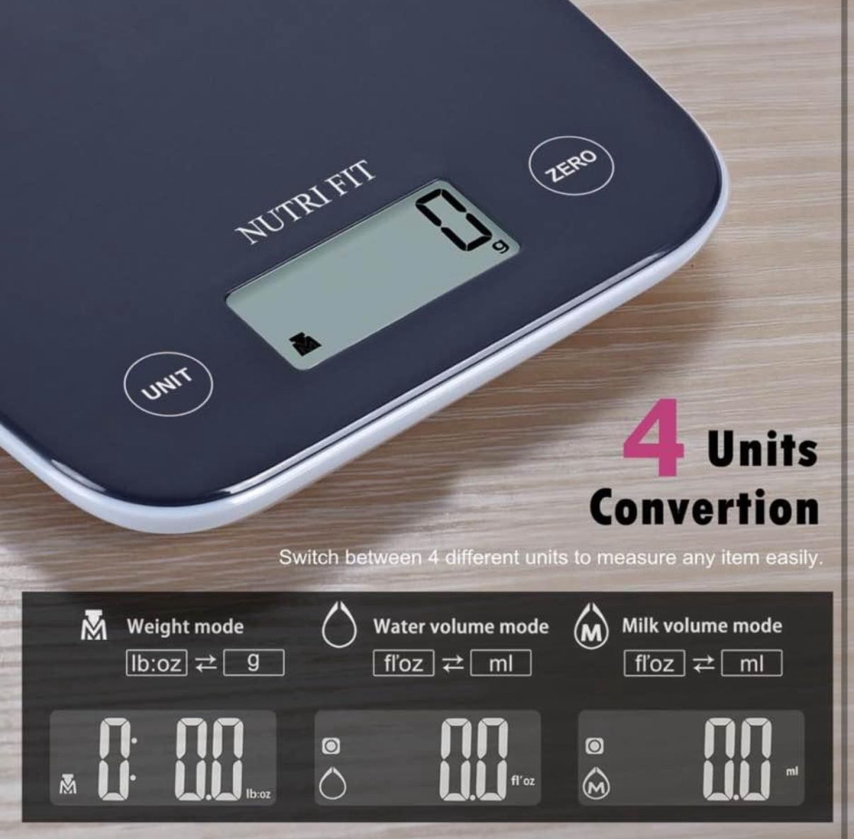 Digital Kitchen Scale 11lb Capacity Stainless Steel - photo 5