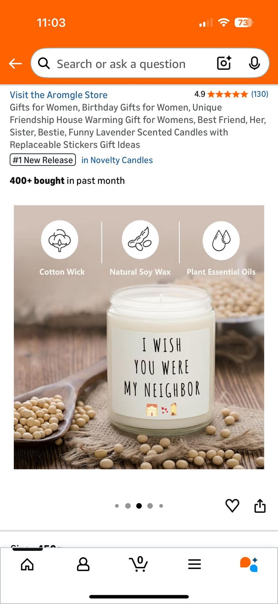 Lavender Scented Candles with Replaceable Stickers - photo 2
