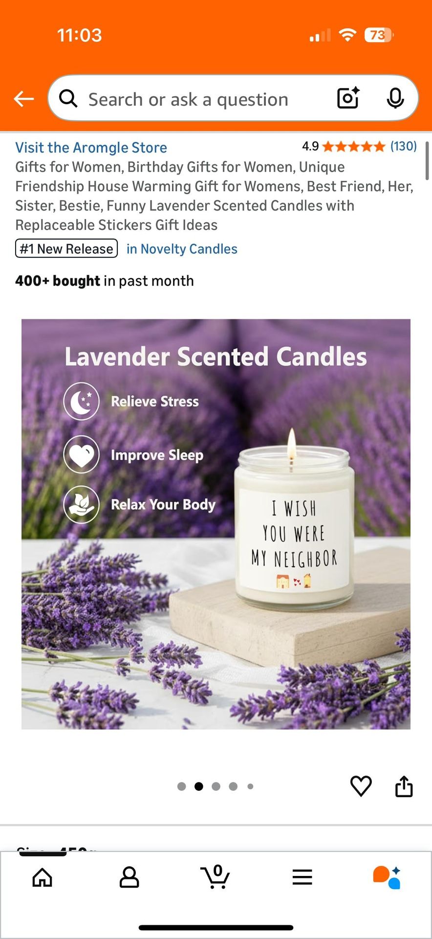 Lavender Scented Candles with Replaceable Stickers - photo 3