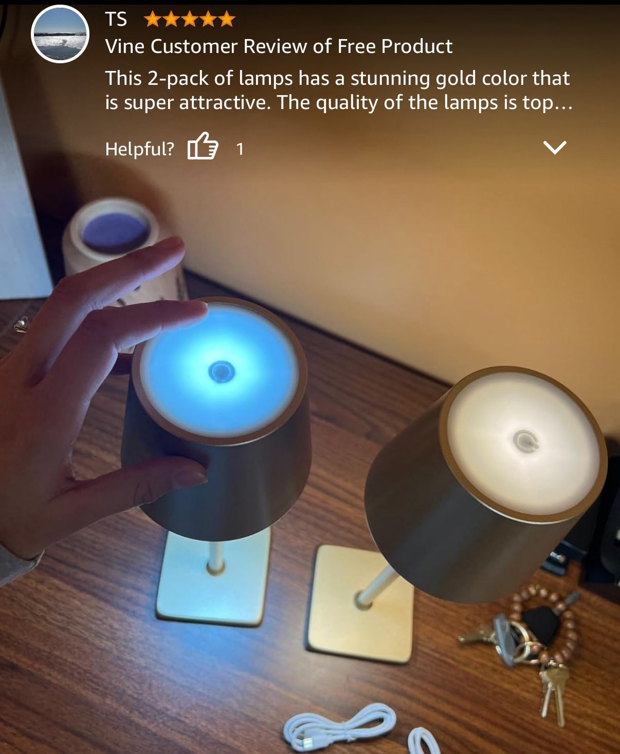 2Pack Cordless LED Rechargeable Table Lamps - photo 4