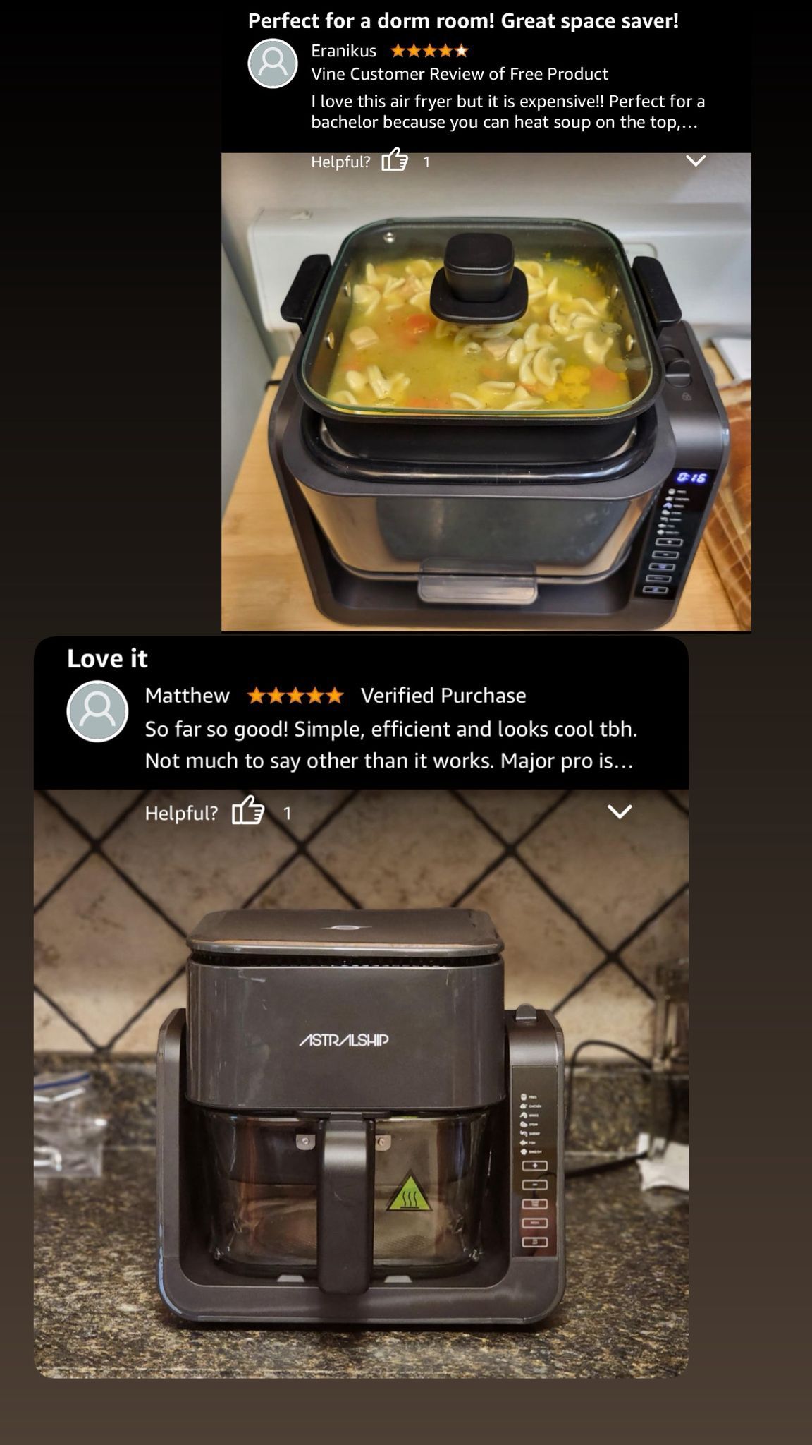 2-in-1 Glass Air Fryer & Grill Combo, 5.5 QT - photo 2
